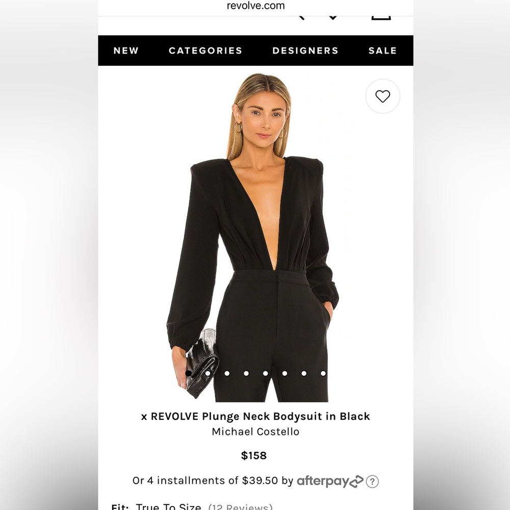 Michael Costello Ivory Wide Leg Jumpsuit - Picture 2 of 8